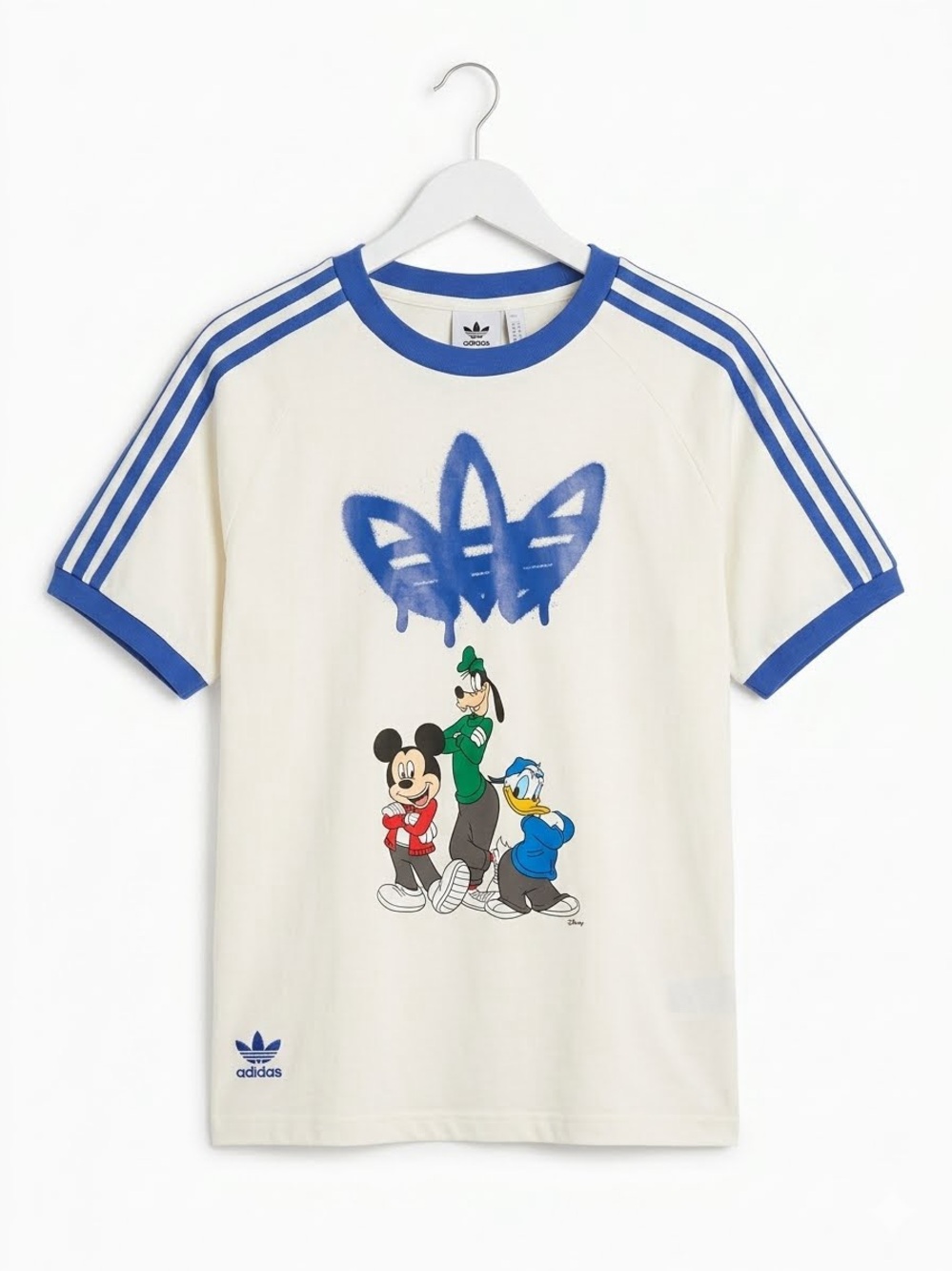NWOT Adidas Originals x Disney Mickey Donald Goofy Graphic Tee Kids 9-10Y